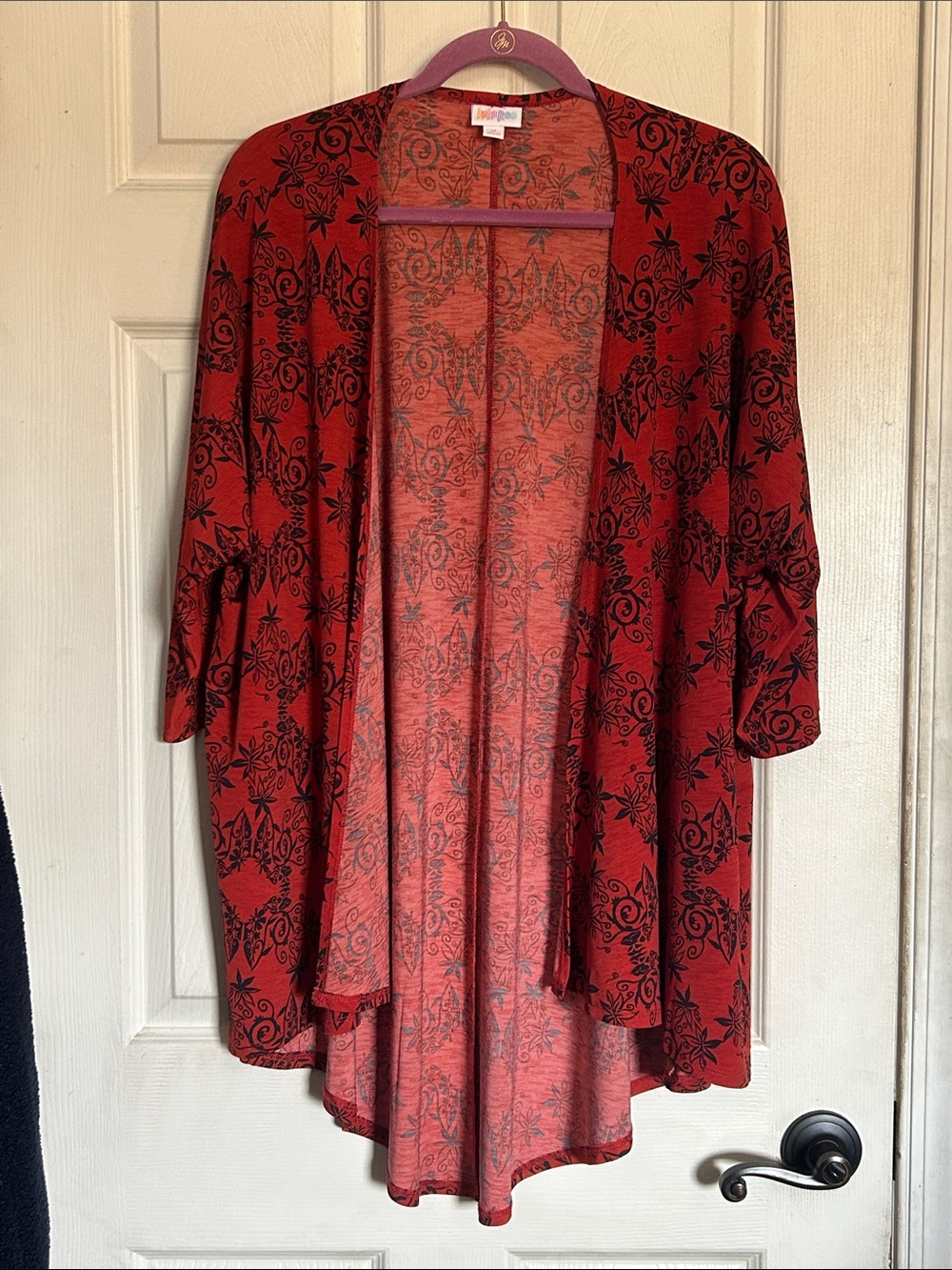 Lularoe printed kimono style cardigan size medium